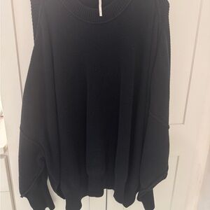 Free People Easy Street Tunic Women's Black Sweater Size L